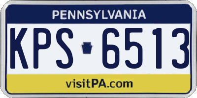 PA license plate KPS6513