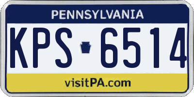 PA license plate KPS6514