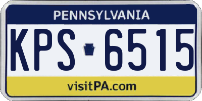 PA license plate KPS6515