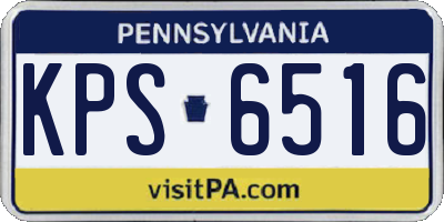 PA license plate KPS6516