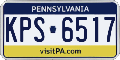 PA license plate KPS6517