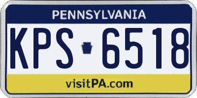 PA license plate KPS6518