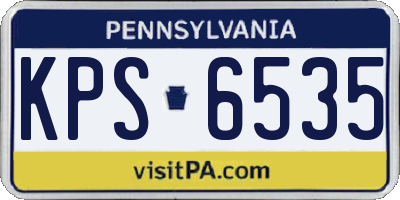 PA license plate KPS6535