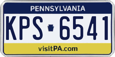 PA license plate KPS6541