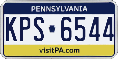 PA license plate KPS6544