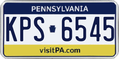 PA license plate KPS6545