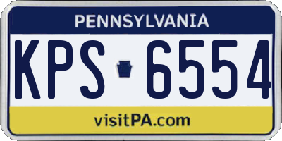 PA license plate KPS6554