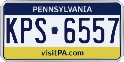 PA license plate KPS6557
