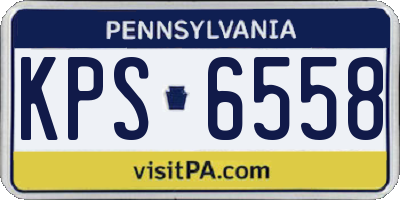 PA license plate KPS6558