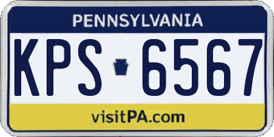 PA license plate KPS6567