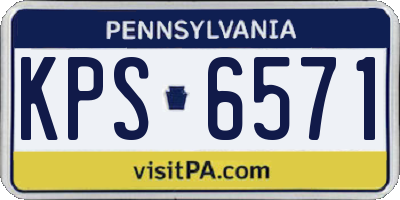 PA license plate KPS6571