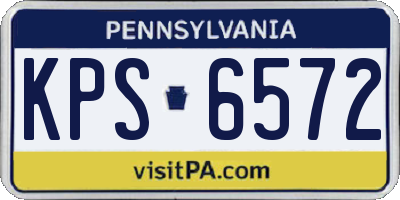PA license plate KPS6572