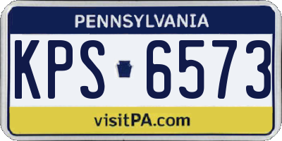 PA license plate KPS6573