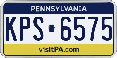 PA license plate KPS6575