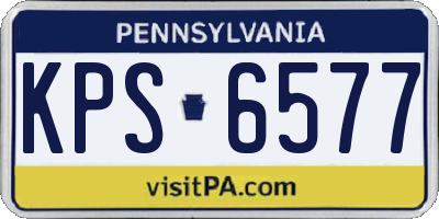 PA license plate KPS6577