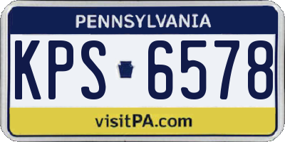 PA license plate KPS6578
