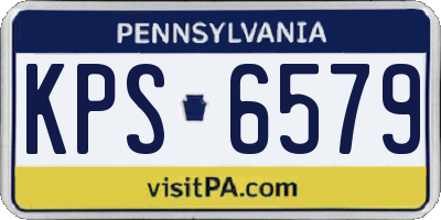 PA license plate KPS6579