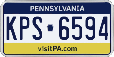 PA license plate KPS6594