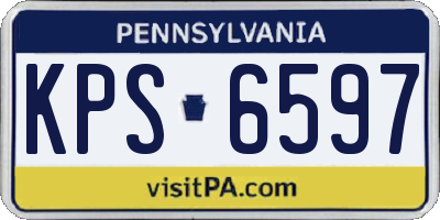 PA license plate KPS6597