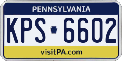 PA license plate KPS6602