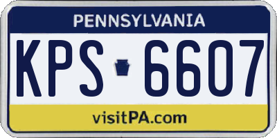 PA license plate KPS6607