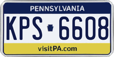 PA license plate KPS6608