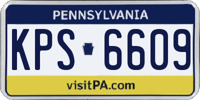 PA license plate KPS6609