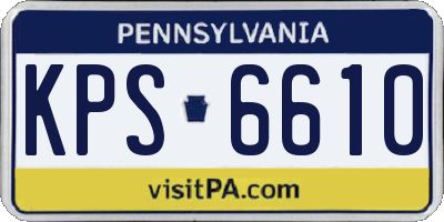 PA license plate KPS6610