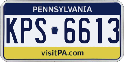 PA license plate KPS6613