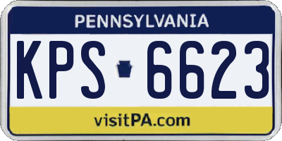 PA license plate KPS6623