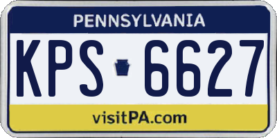 PA license plate KPS6627