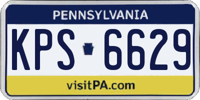 PA license plate KPS6629