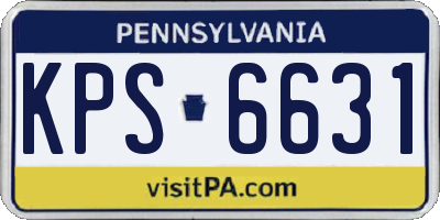 PA license plate KPS6631