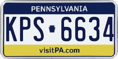 PA license plate KPS6634