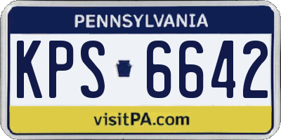 PA license plate KPS6642