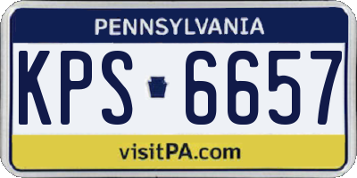 PA license plate KPS6657