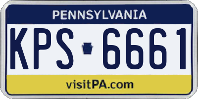 PA license plate KPS6661
