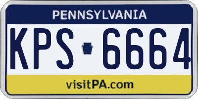 PA license plate KPS6664