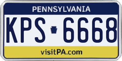 PA license plate KPS6668