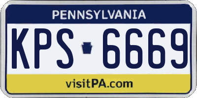 PA license plate KPS6669
