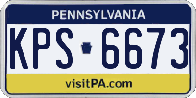PA license plate KPS6673