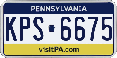 PA license plate KPS6675