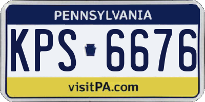 PA license plate KPS6676