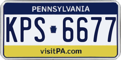 PA license plate KPS6677