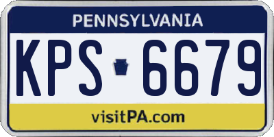 PA license plate KPS6679