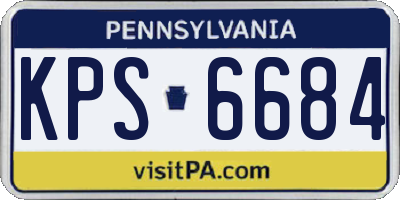 PA license plate KPS6684