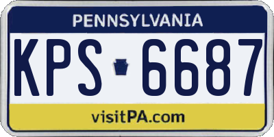 PA license plate KPS6687
