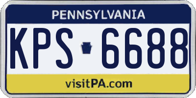 PA license plate KPS6688
