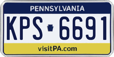 PA license plate KPS6691