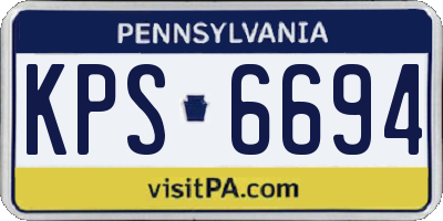 PA license plate KPS6694